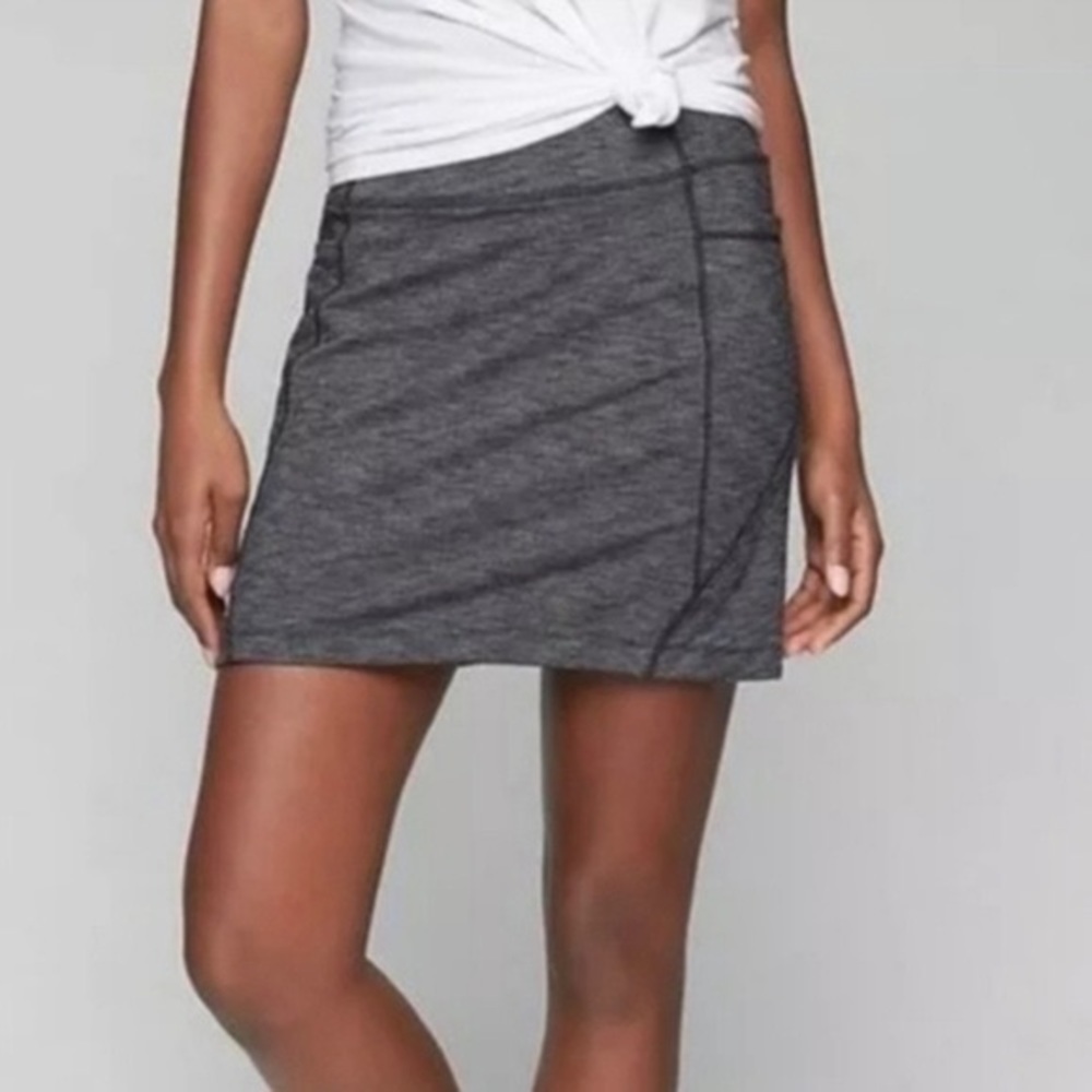 Athleta Excursion Athletic Skort Black Heather Gr… - image 1